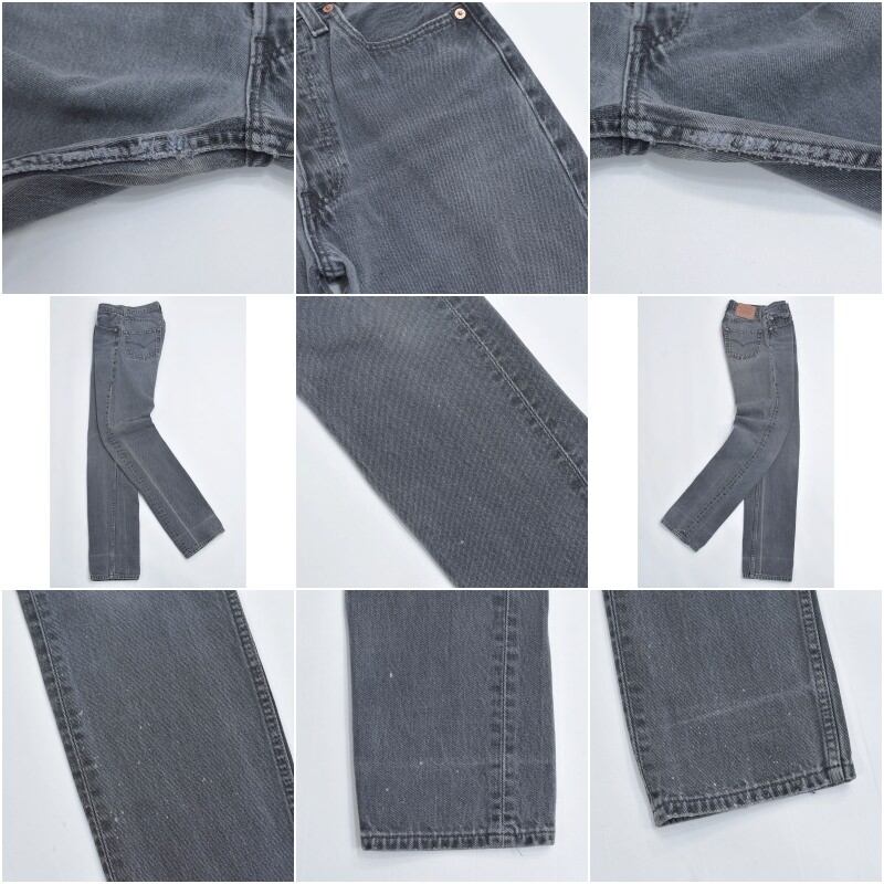 90s アメリカ製 Levi's リーバイス 501 後染めブラック フェードグレー