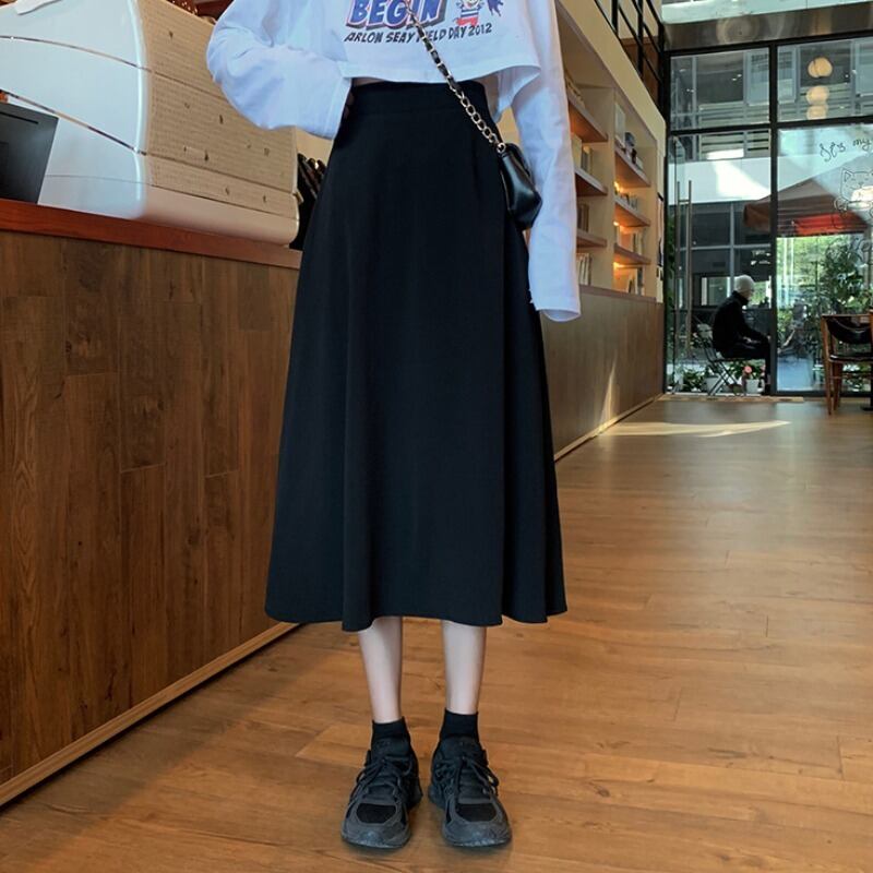 ウェストスリムブラックスカート サマー 夏物 YY-ファッション87654342149