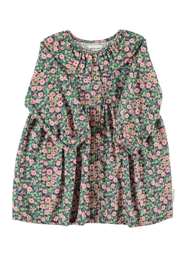 【piupiuchick】Short Dress with Little Flowers / Ecru