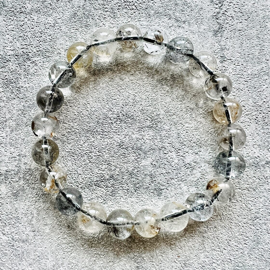 最強浄化・癒し・厄除け】エレスチャルクォーツブレスレット8.5mm玉 