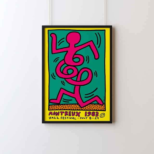 Keith Haring "Montreux Jazz Festival 1983" YELLOW