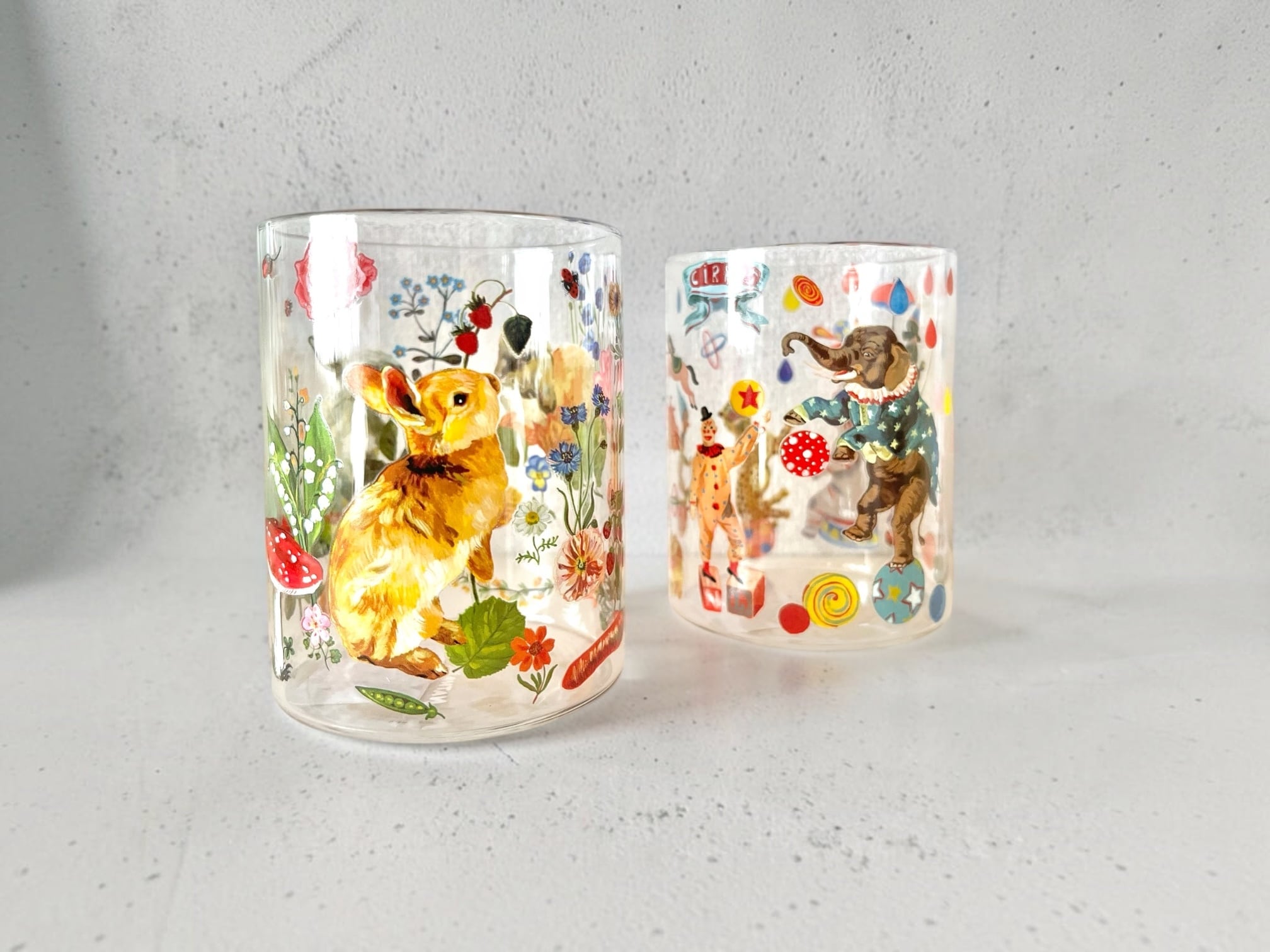 Nathalie Lete Heat resistant Middle glass rabbit×circus set