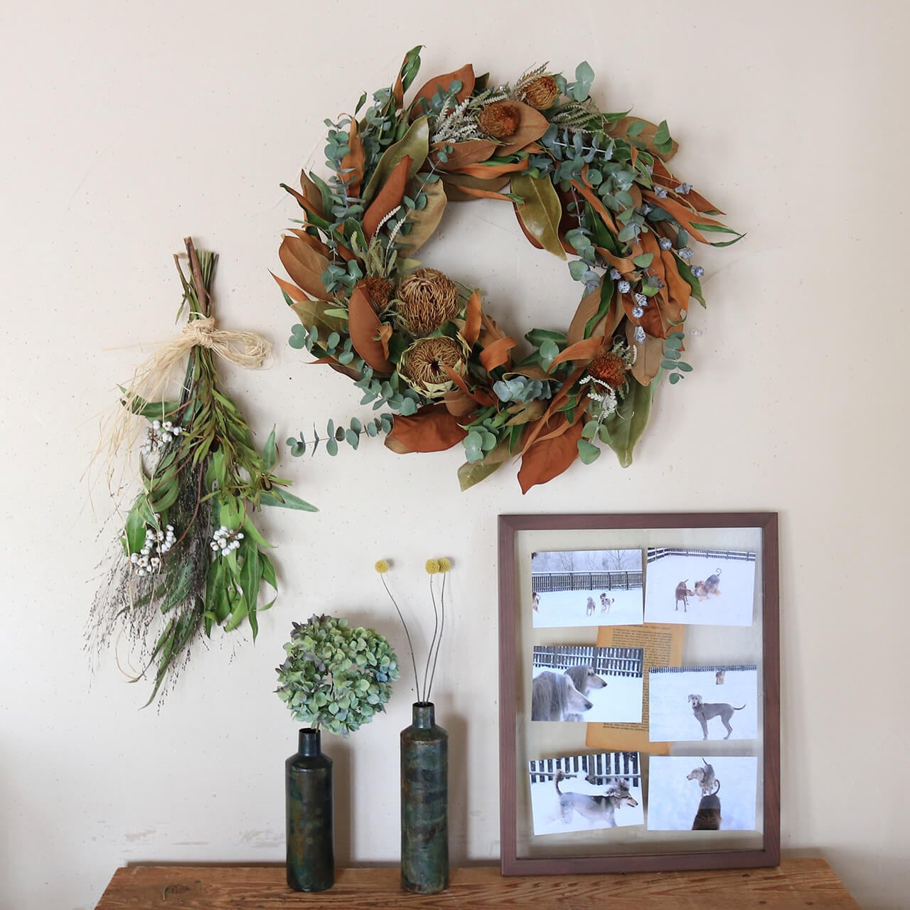 特大 1点もの 約直径55cm 】 ネイティブフラワーの大きいボタニカル  