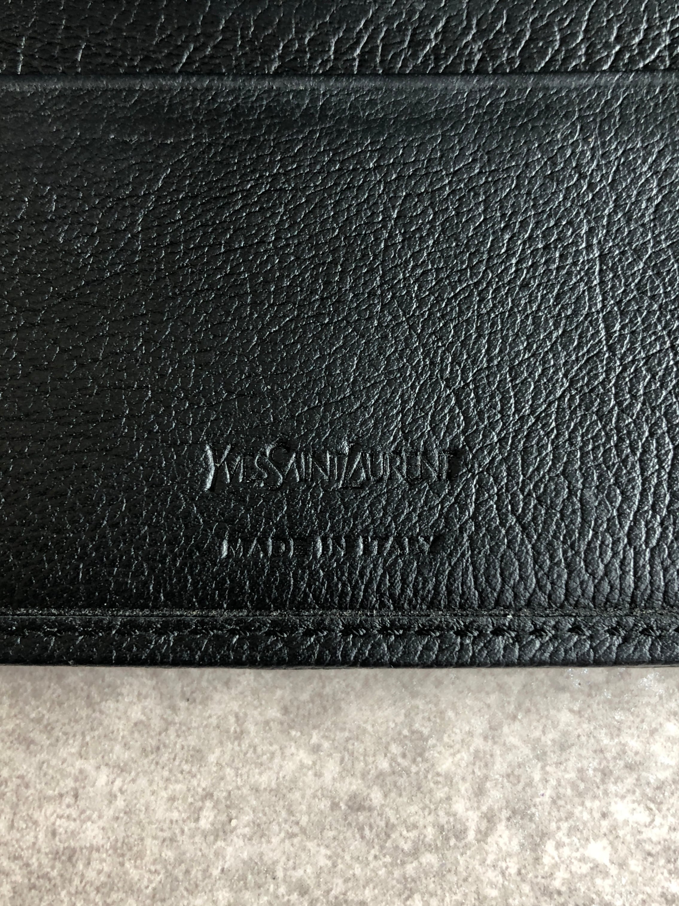 Yves Saint Laurent イヴ・サンローラン 財布 ブラック YSL レザー 2