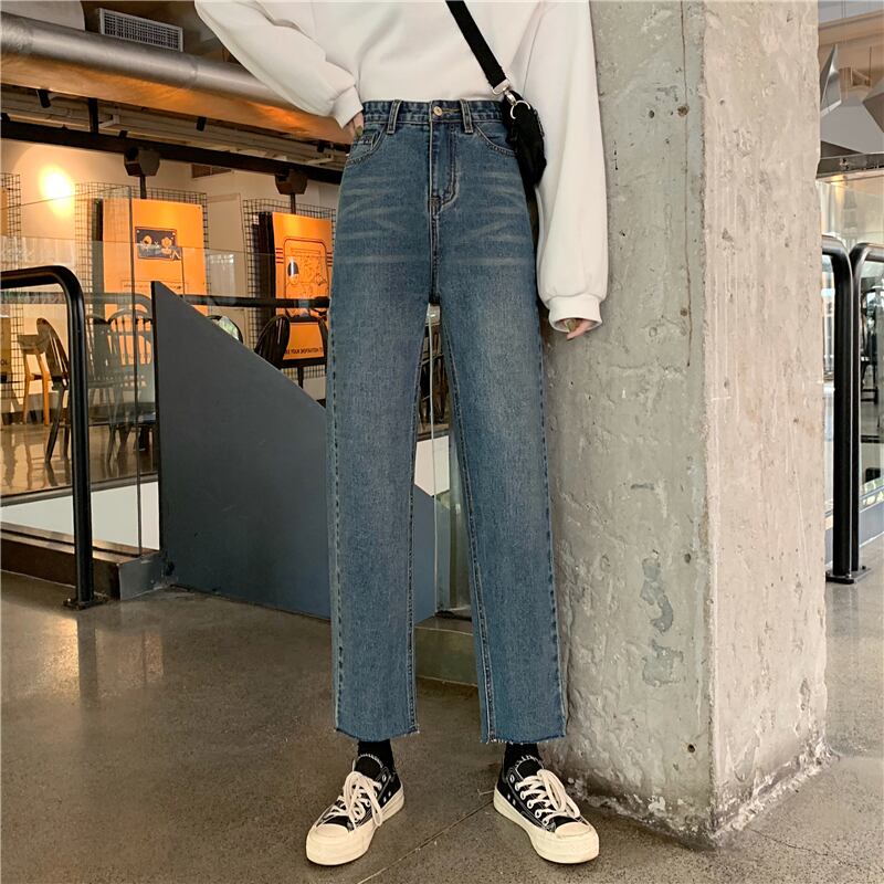 スプリングスタンダードルーズスリムパンツ ジーンズ レディース レトロ 春物 YY-ファッション96171664427