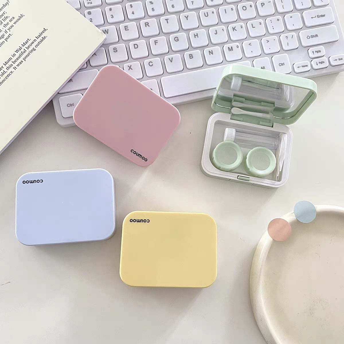 パステルカラーコンタクトケース ポーチ 春 ピンク 韓国ファッション Nuance You 韓国インテリア 韓国ファッション 北欧インテリア 海外インポート品 通販shop