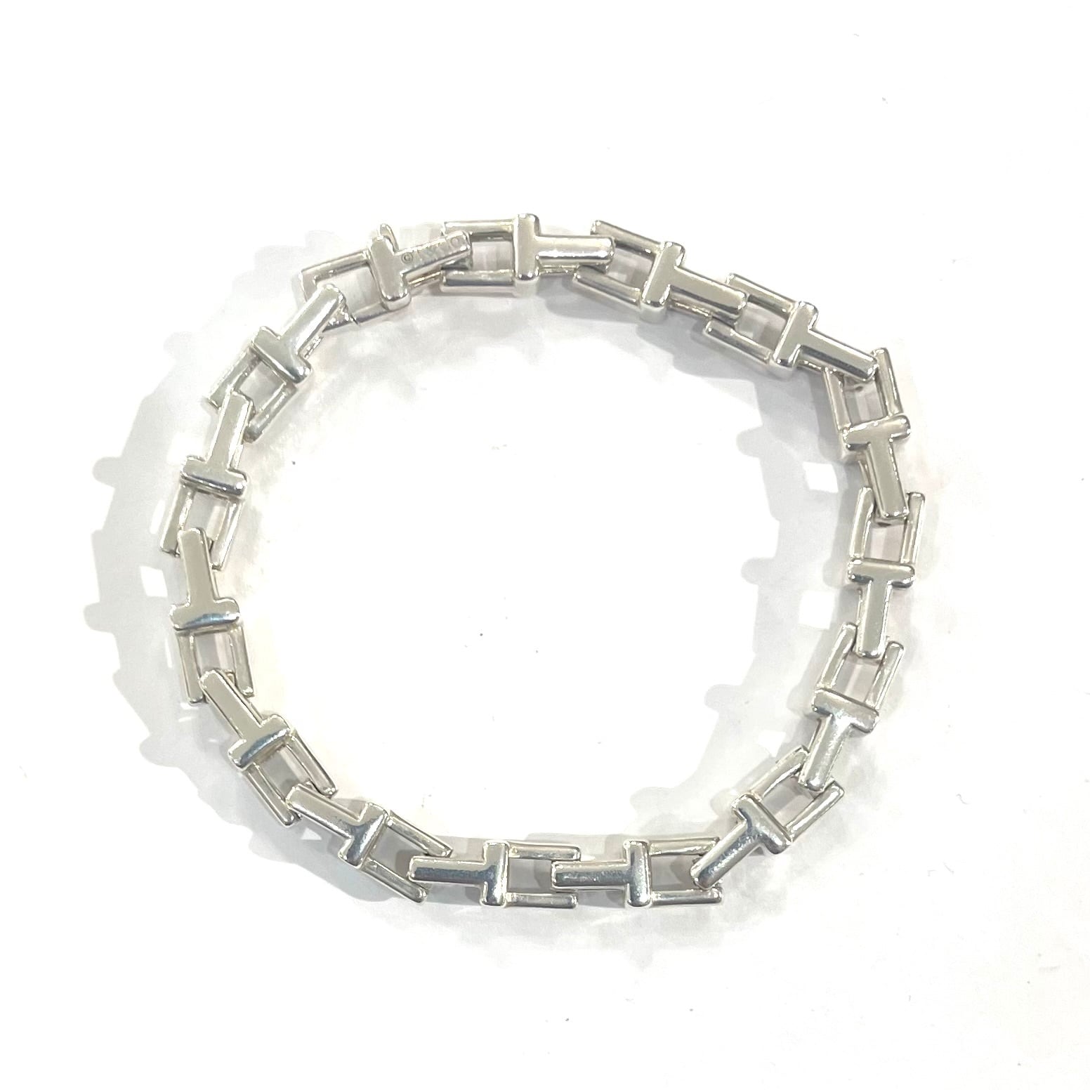 激レア【TIFFANY&CO. 】2616 ボリューム 重厚感Tモチーフ リンク