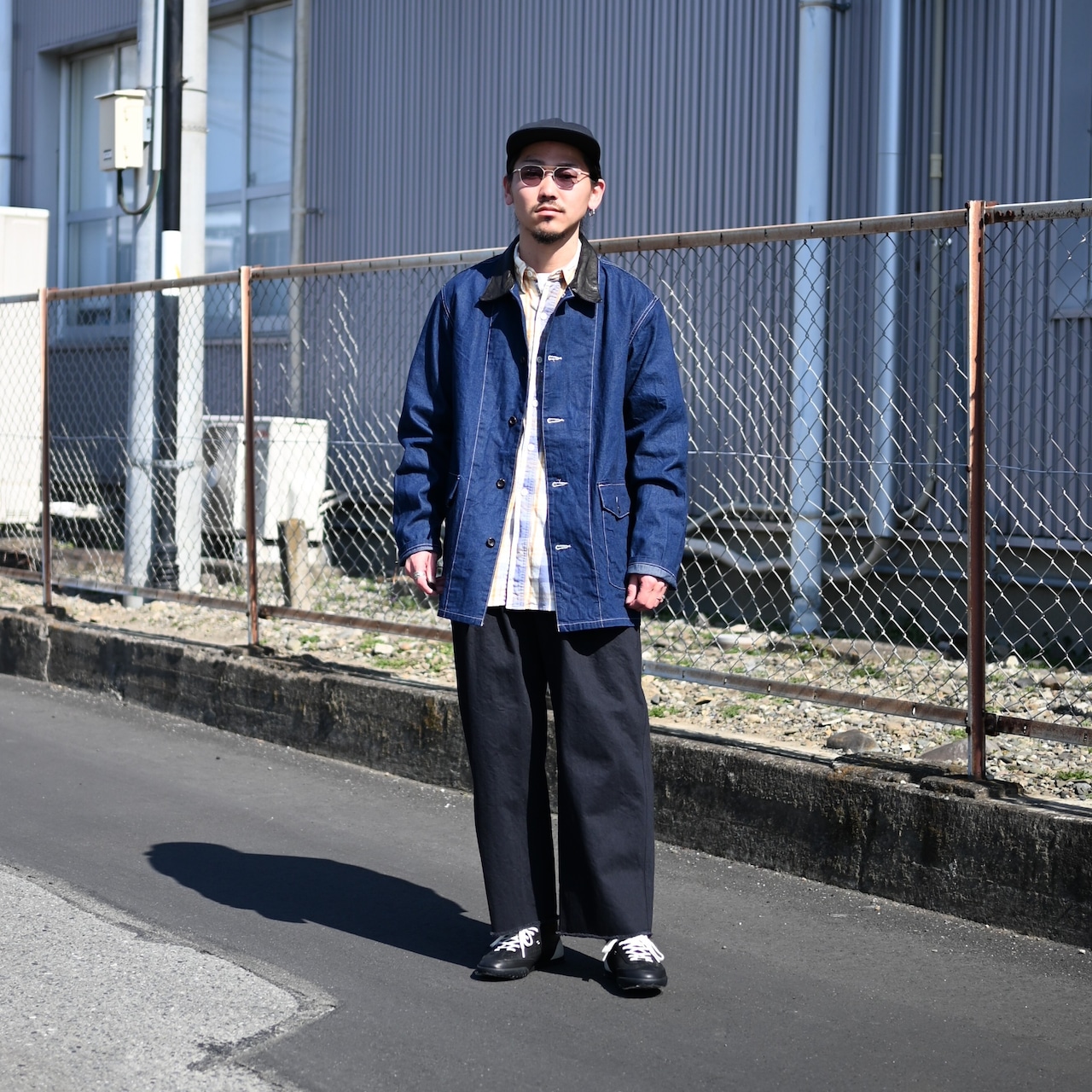 SAYATOMO / 2-Tack Cutoff Wide Denim Pants