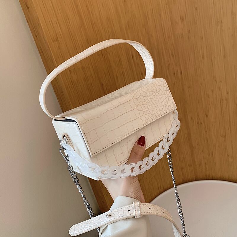 テクスチャ小さなバッグ女性バッグ2020新しい波のエインワイルドチェーンポータブルメッセンジャーバッグネット赤小さな正方形バッグ Tiancai_Wing_Bag1533571