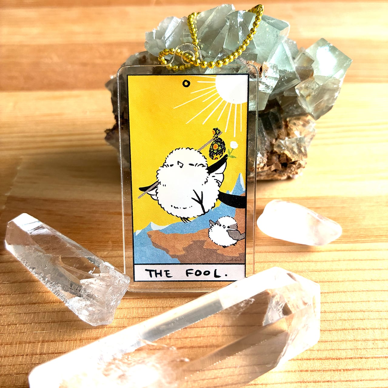 フール】シマエナガタロットのアクリルキーホルダー | ぴよ手帖