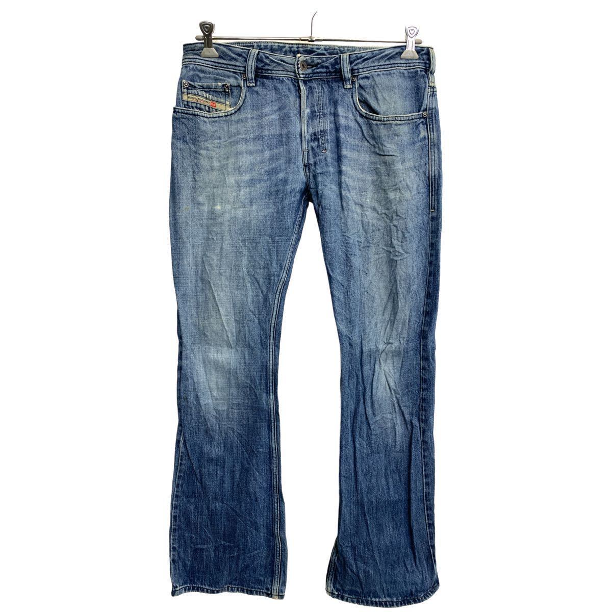 DIESEL デニムパンツ W32 ディーゼル ZATHAN ボタンフライ ブルー 