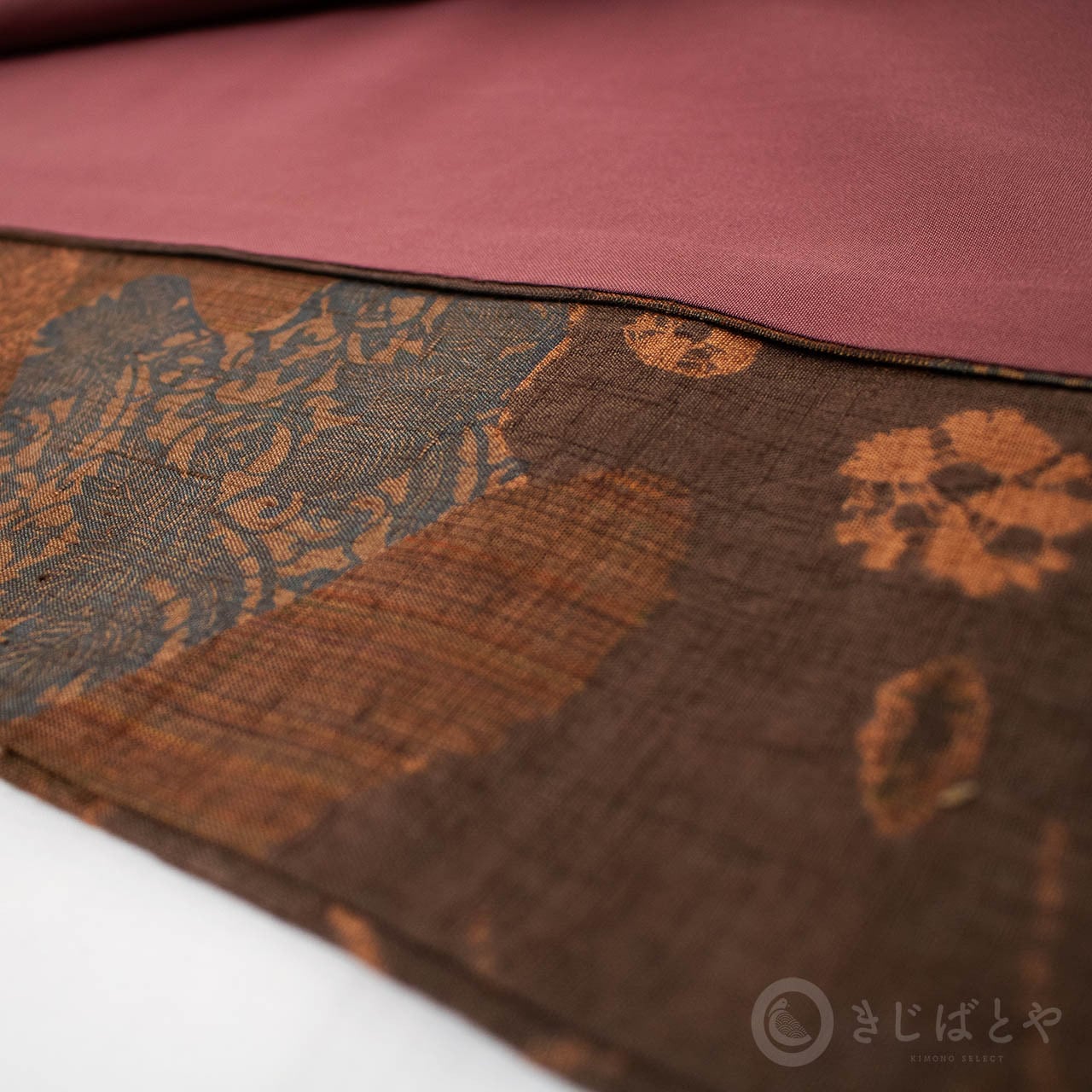 正絹紬 型染めの総柄小紋 袷 | きじばとや