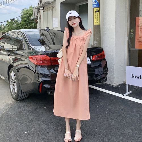カラードレス サマースカート ロング 大人ガーリー スウィート キュート カジュアル 夏物 フラワーデザイン スクウェア タオタオイ10711987169