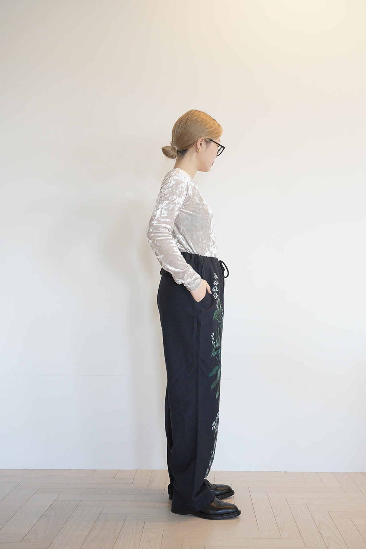 remake easy slacks pants-darkgray