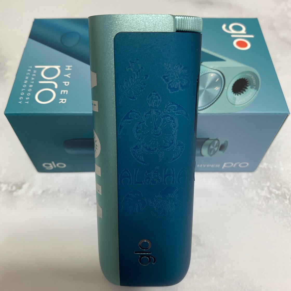 ハイビスカス ホヌ デザイン レーザー加工 glo hyper pro グロー プロ ジェイド ティール 緑 モンステラ ハワイ | Pay ID