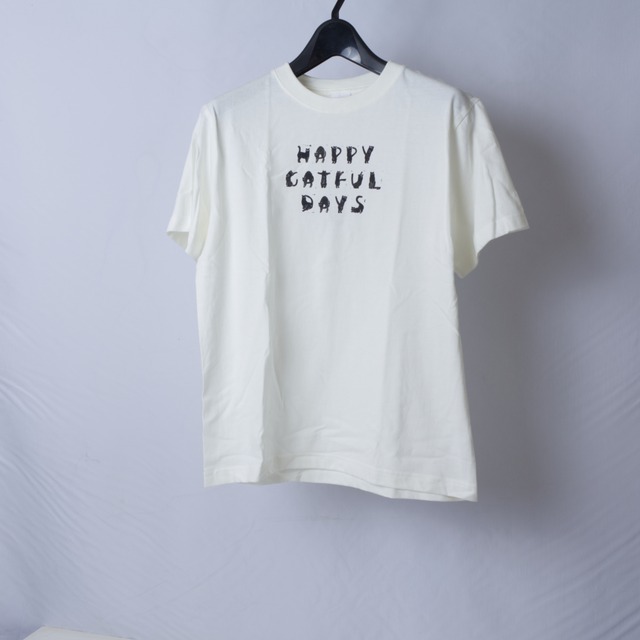 猫Ｔシャツ - LUCKY CATFUL LIFE-【size:M】ホワイト t3