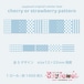 ラベラーシール66.cherry or strawberry pattern