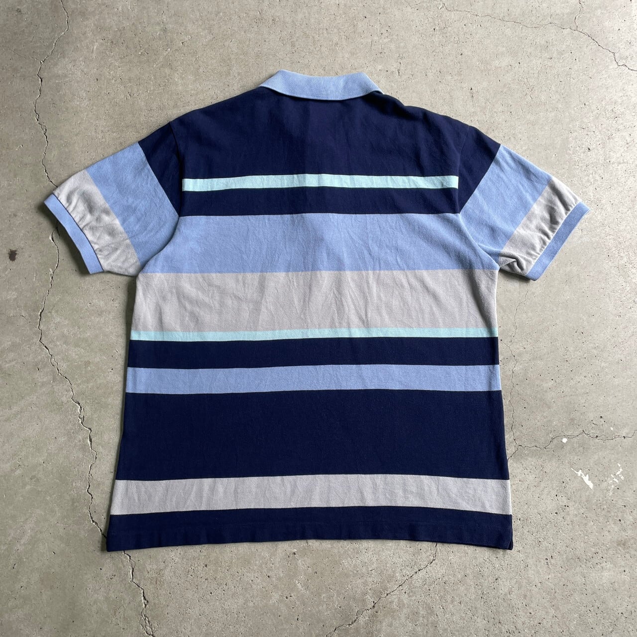 80年代〜90年代 LACOSTE ラコステ 鹿の子 ボーダー ポケット