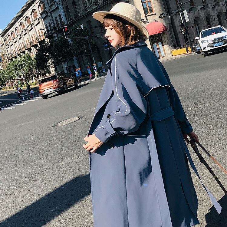 割引購入 ベルト付 無地 清楚系 ロングコート 膝下 レディース 長袖 ロングコート