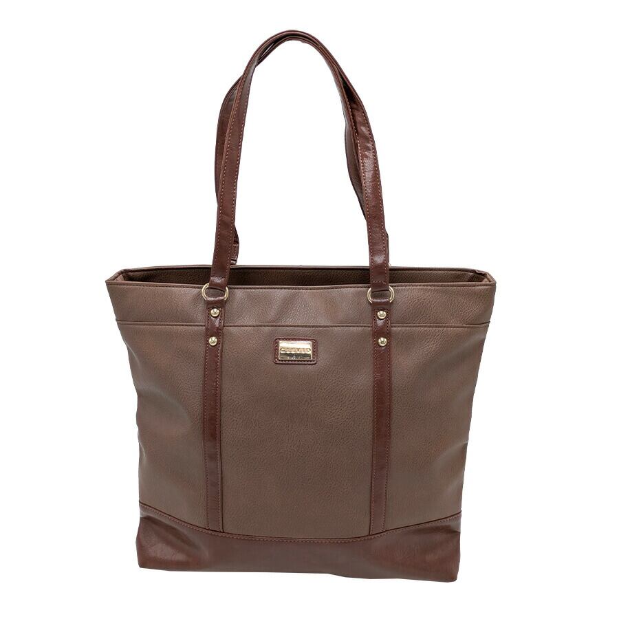 CELINE セリーヌ マカダム ハンドバッグ ブラウン レザー トートバッグ