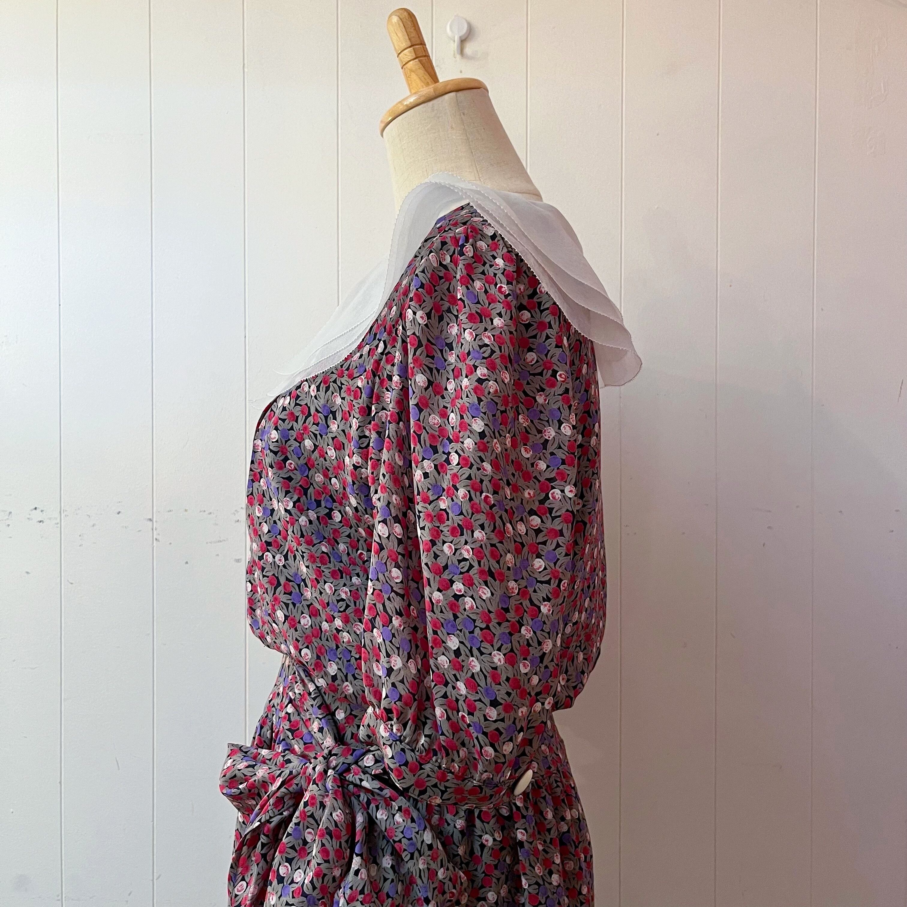 big collar side ribbon one-piece