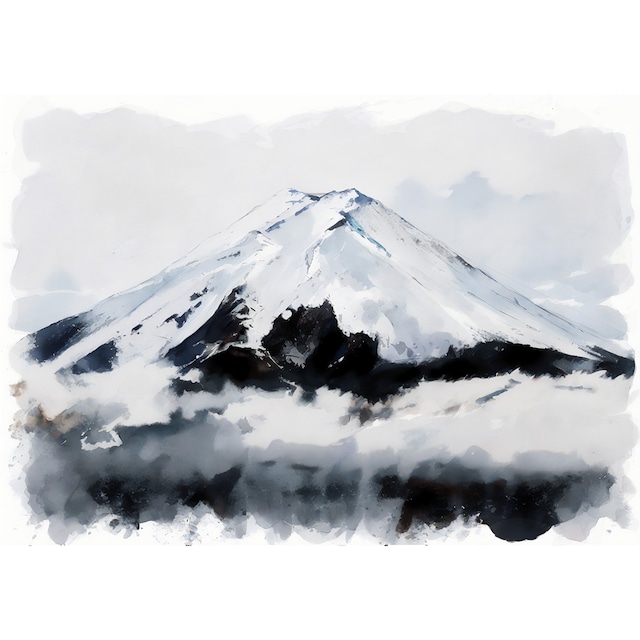 絵画 日本 富士山 風景画 インテリアアート額付き 水彩画・油絵風 WAT0041