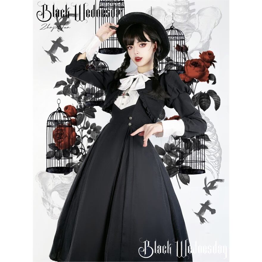 【海外デザイン】ロリータ　コスロリ　セットアップ（ワンピース＋ジャケット） サブカル 服 地雷系 通販 セットアップ クラロリ ジャケット