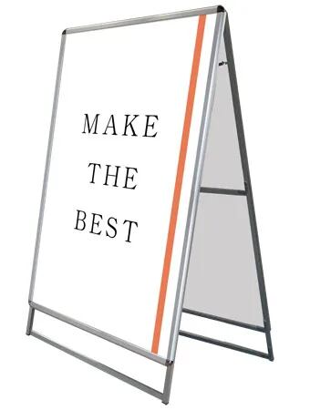 ポスターグリップスタンド看板 屋外用 A0両面シルバー