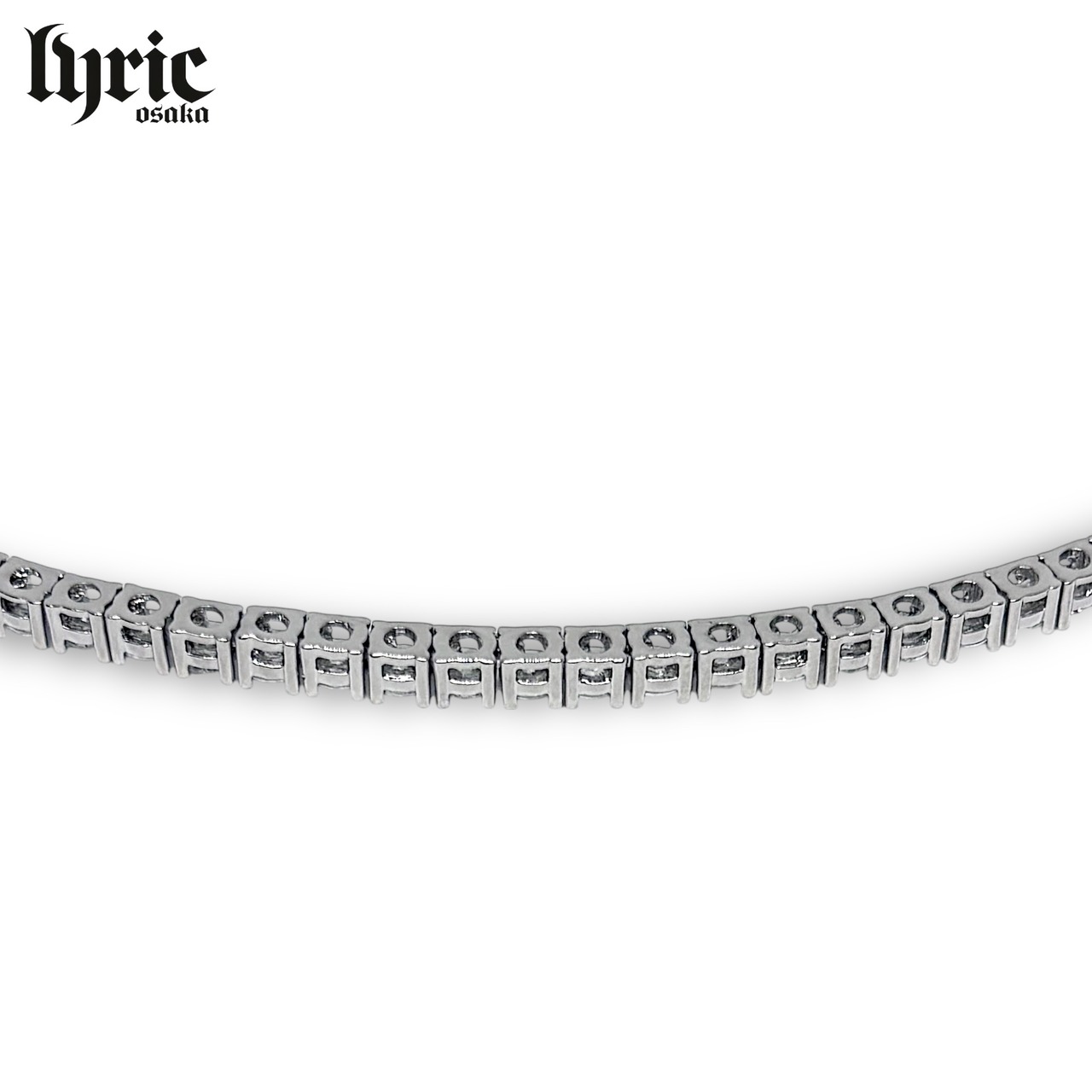 3mm 45cm luxury tennis necklace silver