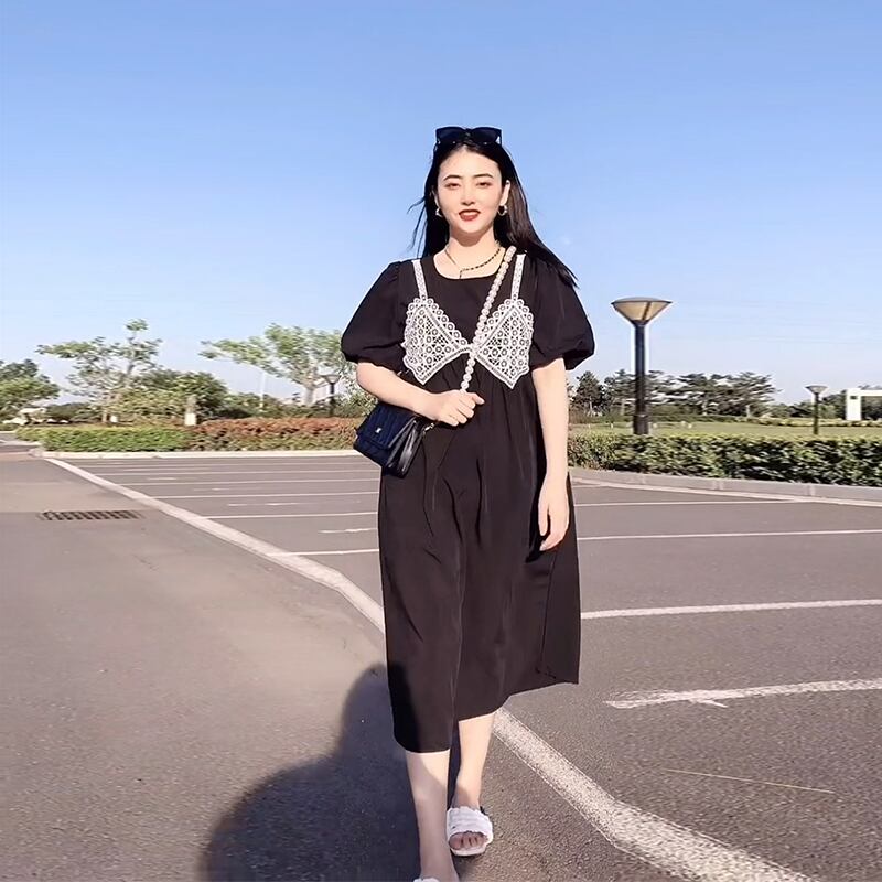 サマールーズドレス 薄手スカート 大きめサイズ 夏物 ミックスインファッション4040986643