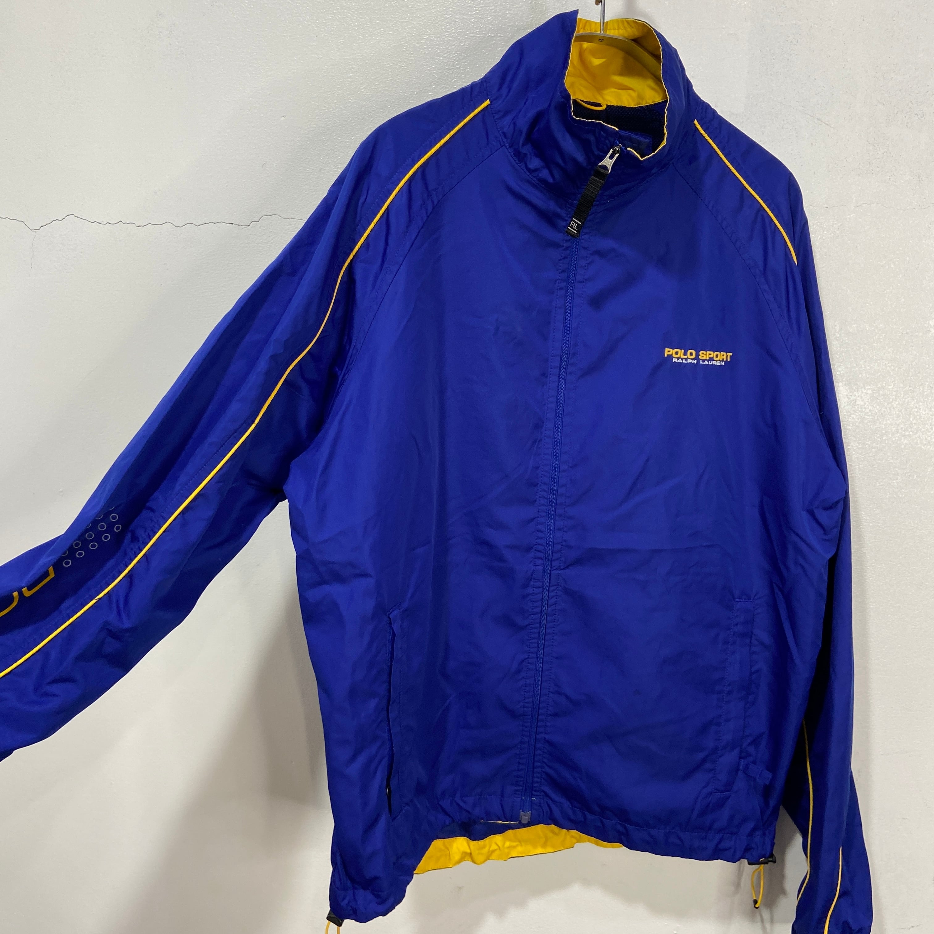 90s POLO SPORT ラルフローレン ナイロンジャケット ブルー M | 古着屋 Uan