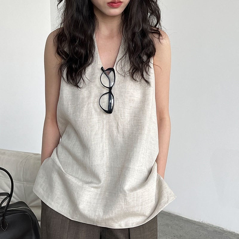 v-neck halter neck shirt 10944