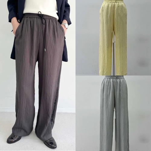 【 HERENCIA 】Shadow Stripe Piping Line Pants