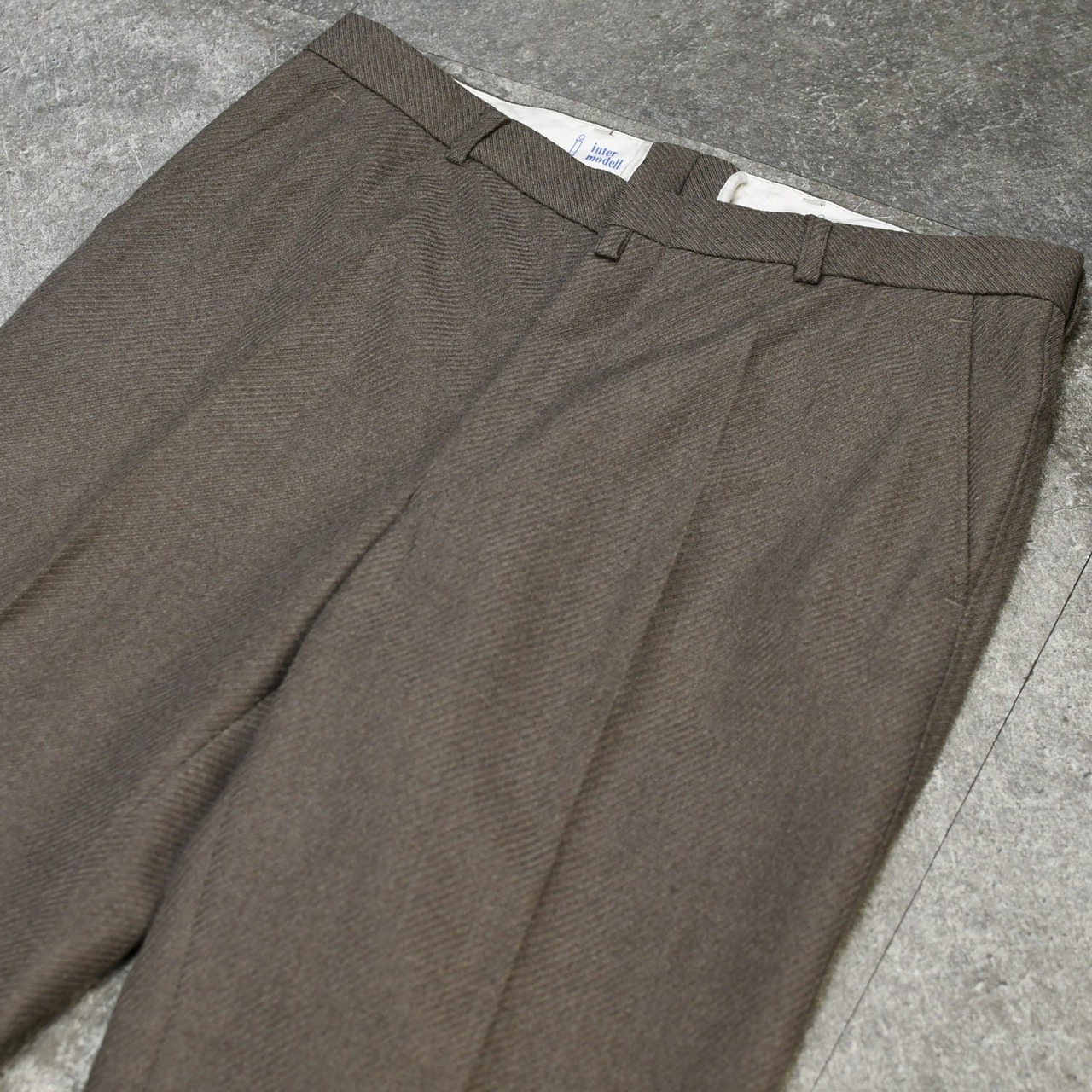 haggar "Inter Modelli" jacquard twill flare slacks