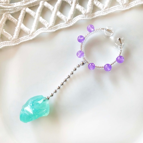 sugar candy cuff【SV】pastel mint × パープルジェイド