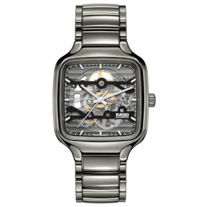 【RADO ラドー】True Square Automatic Skeleton トゥルースクエア スケルトン（プラズマ シルバー）／国内正規品 腕時計