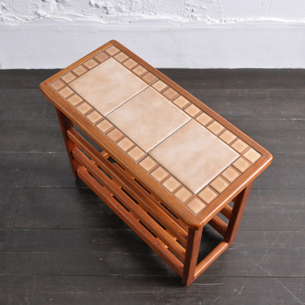 Teak Tile-Top Side Table / チーク タイルトップ サイドテーブル / 1806-0072