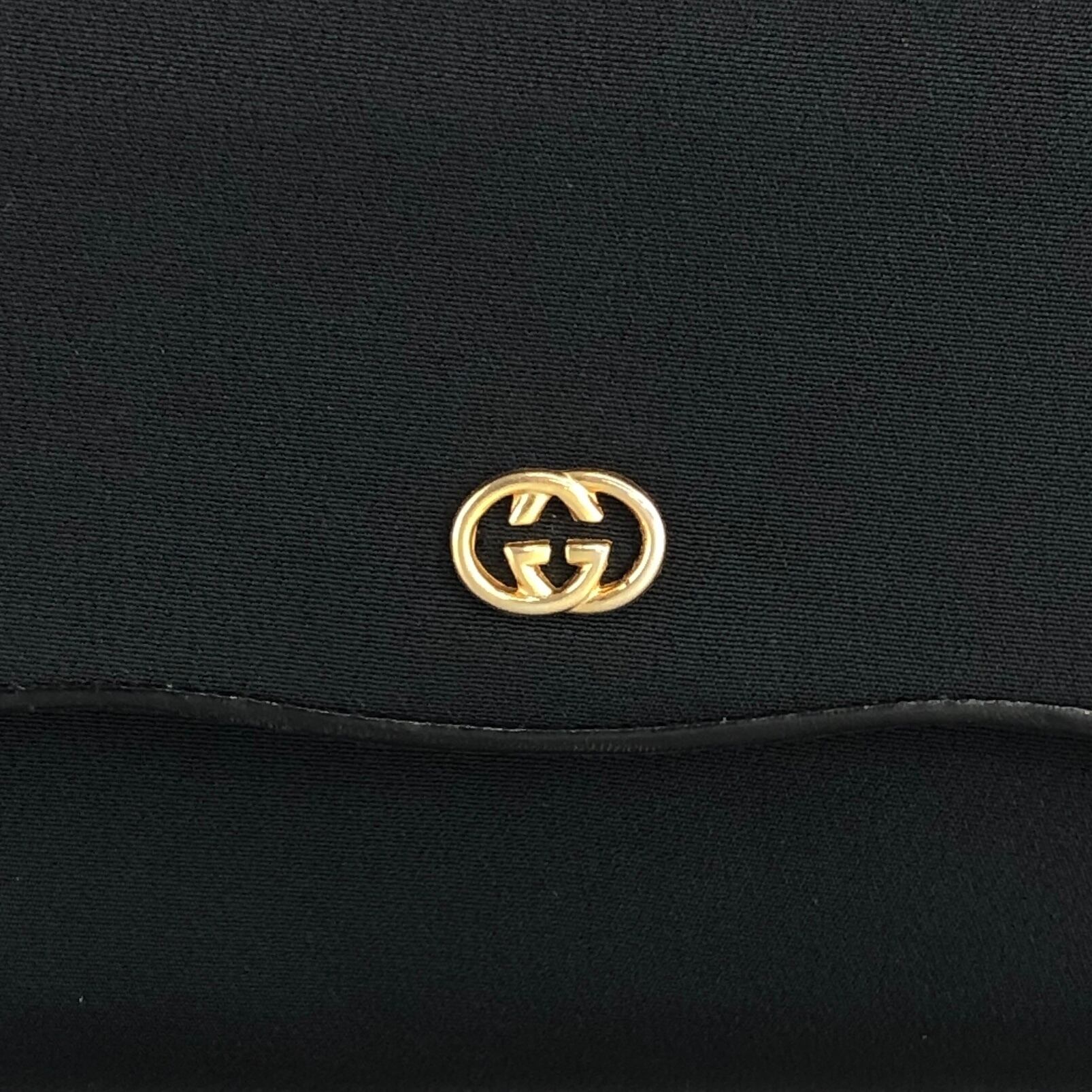 GUCCI グッチ ショルダーバッグ ブラック インターロッキング ナイロン