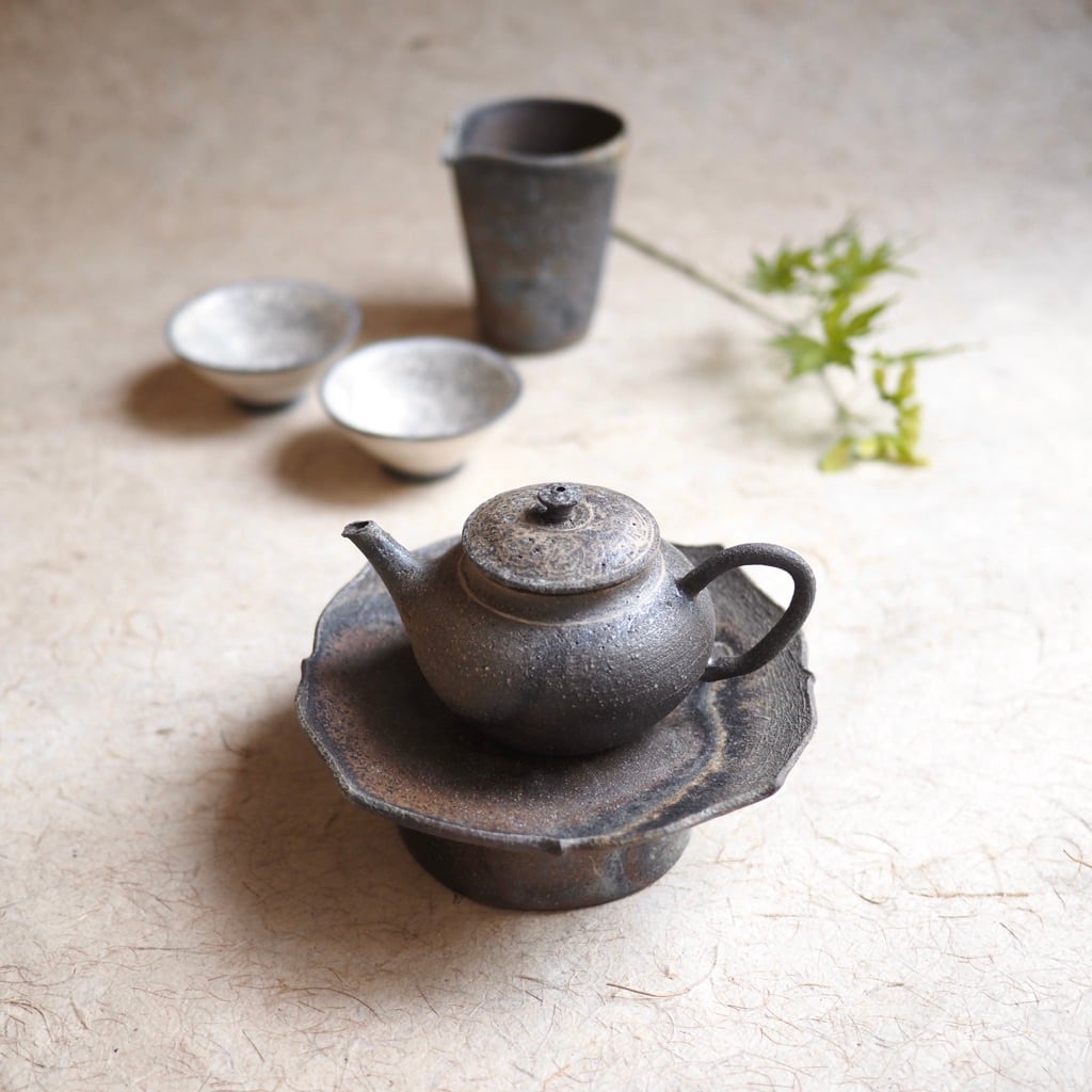 土本訓寛・久美子/焼締象嵌 茶壺②