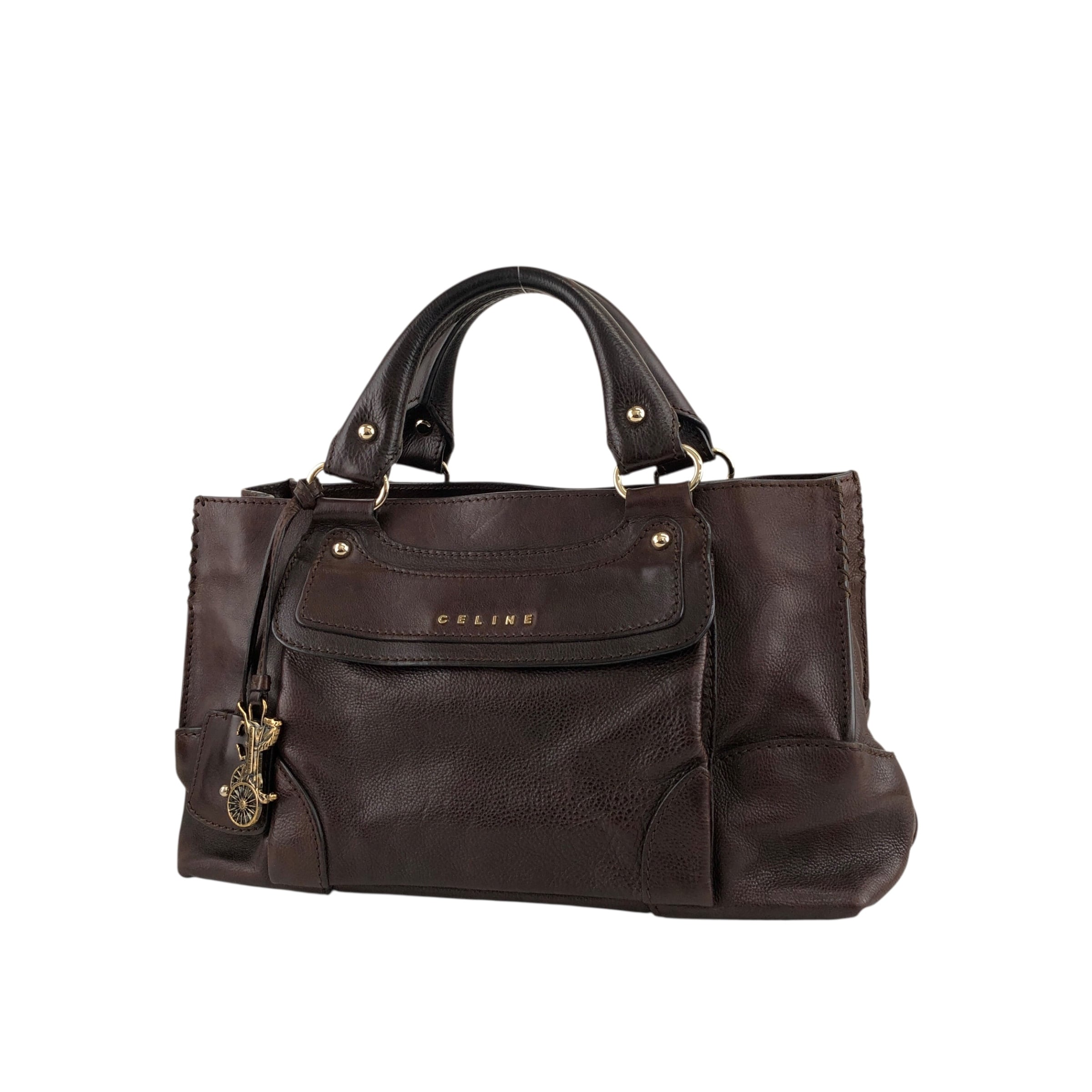 CELINE セリーヌ ブギーバッグ ハンドバッグ ブラウン 馬車 レザー