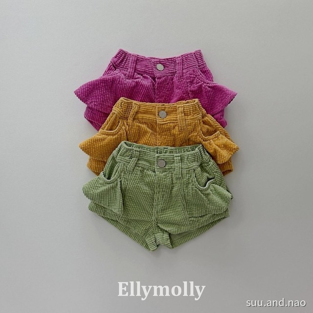 取寄：ELLYMOLLY　ビビフリルコーデュロイパンツ※送料無料
