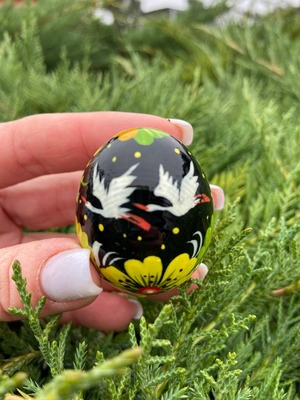 ペトリキウカ塗りのイースター・エッグ 4cm　ホメンコ作