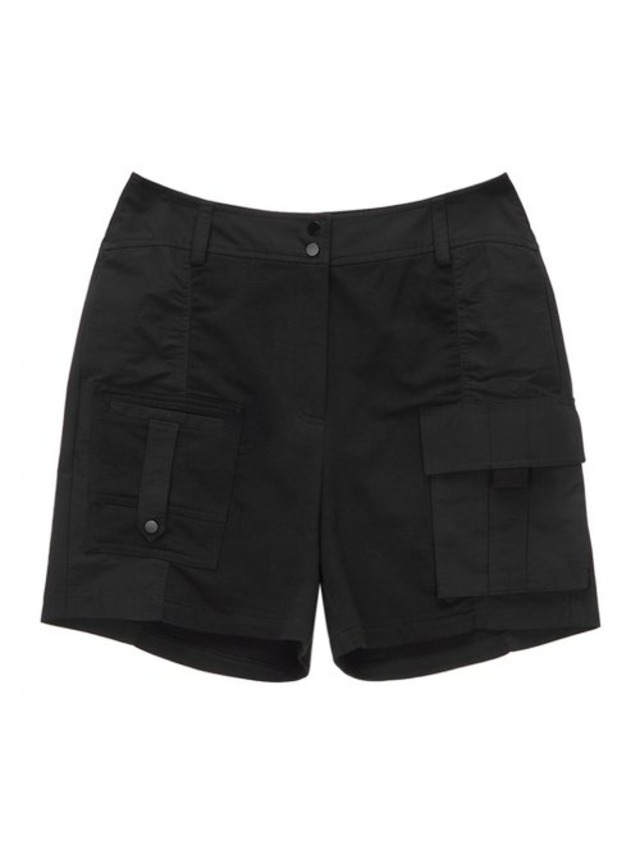 [MATIN KIM] SWEAT COMBI CARGO SHORTS IN BLACK