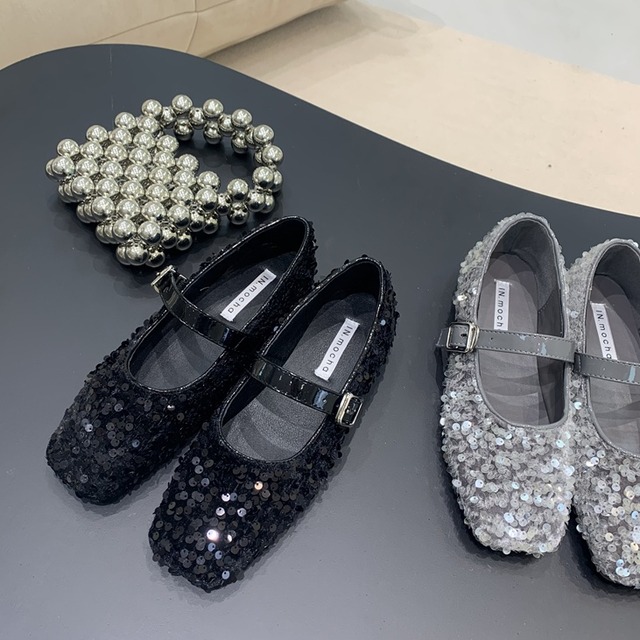 sequin flat shoes　　　1-1204