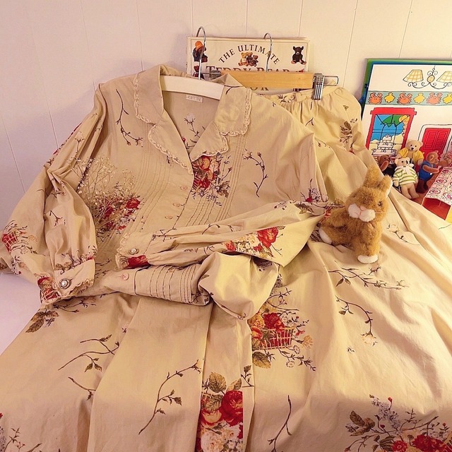 flower basket blouse & skirt set up