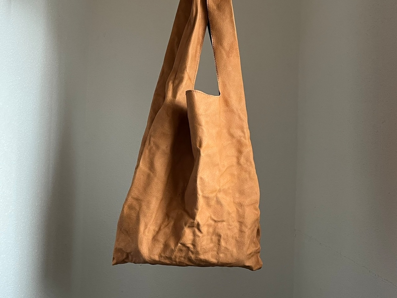 レジ袋のような革袋・スーパーロング（ウォッシュド）