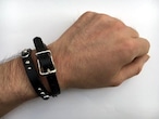 エルエー ナイツ ブラック 2:MADE in LA メイド イン エルエー レザー ブレスレット