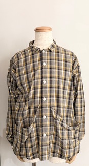 allinone SMOCK GROWTH madras  ブラウン（アフリカンマドラス）