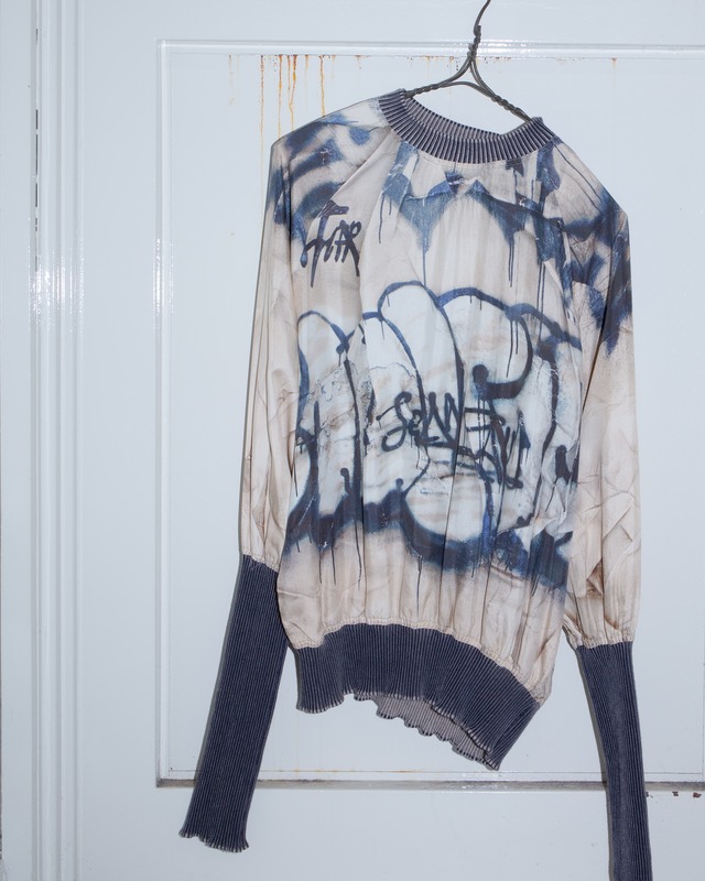 1990-00s Jean Paul Gaultier - graffiti silk jumper