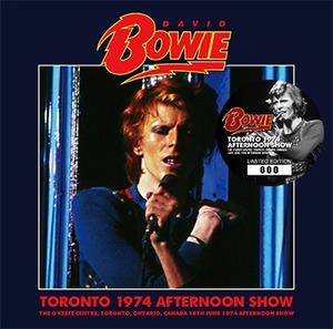 NEW DAVID BOWIE TORONTO 1974 AFTERNOON SHOW　 2CDR Free Shipping